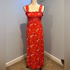 Maternity Smocked Maxi Dress